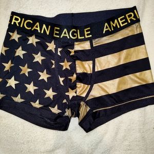 American Eagle Black/Gold Stars and Stripes Men's boxers size M